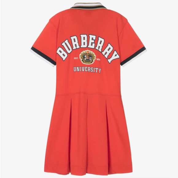 Burberry
Girls Red Cotton Varsity Polo Dress - Picture 2 of 11